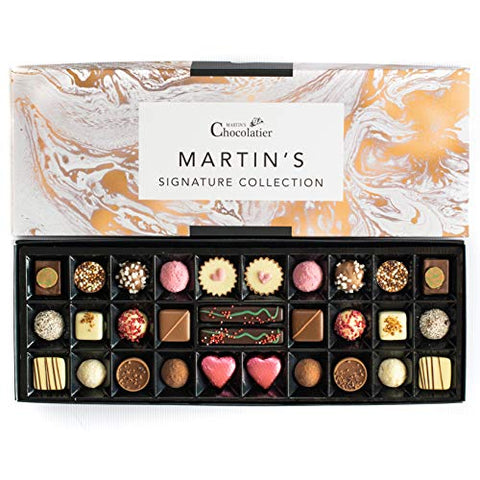 Martins Chocolatier Signature Collection Chocolate Gift Set | 30 Luxury Handmade Chocolates | 15 Chocolate Flavours