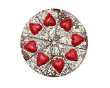 Luxury 7"  inch Chocolate Pizza  With Hearts