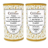 Martins Chocolatier White Hot Chocolate Drinking Chocolate Made from Real Belgian Chocolate Flakes - 300g Tin