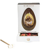 Martins Chocolatier Thick Luxury Easter Egg With Popping Candy, Honey Comb And Crisp pearls Set In A White Chocolate Halo