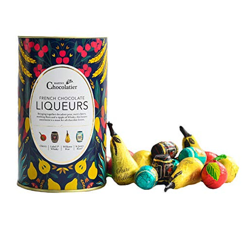 Martins Chocolatier French Chocolate Liqueurs | Dark Chocolate with Premium Spirit Liquid Centres | Chocolate Gift | Christmas Chocolates | Chocolate Selection