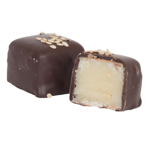 1kg box of 'Ali Baba' Sesame Seed Marzipan Enrobed In Dark Chocolate