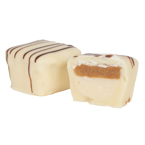 1kg box of 'Joanna' Caramel Layered White Chocolates With Vanilla Ganache Centre