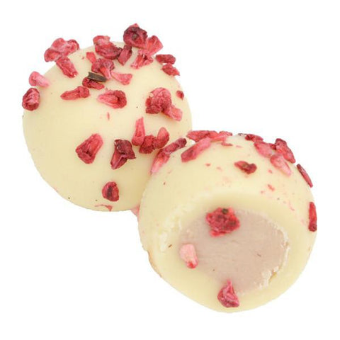 Raspberry and Marc de Champagne Chocolate truffle