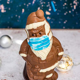 Martin’s Chocolatier Chocolate Santa with Face Mask | Festive Chocolate Gift | White Chocolate Truffles | Milk Chocolate, White Chocolate and Dark Chocolate