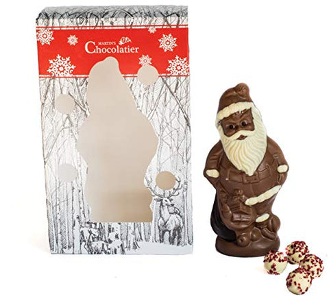Martin’s Chocolatier Chocolate Santa | Festive Chocolate Gift | White Chocolate Truffles | Milk Chocolate, White Chocolate and Dark Chocolate