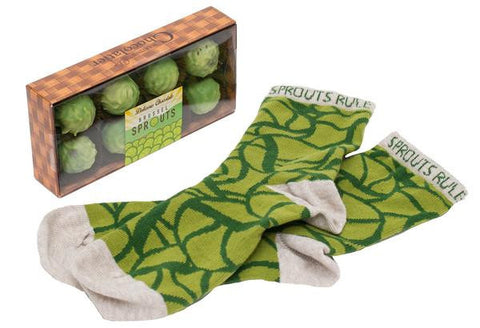 Chocolate Brussels Sprouts and Socks Gift Pack